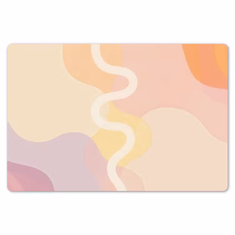 Golvende vormen - Abstract - pastel Placemat vinyl groot -zzsfeer1_Kitchenyeah-website