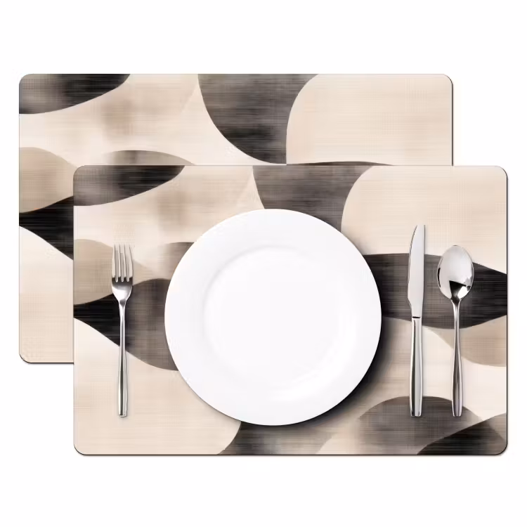 Grillige vormen - Subtiele overgangen - Dynamisch Placemat vinyl groot -zzsfeer2_Kitchenyeah-website