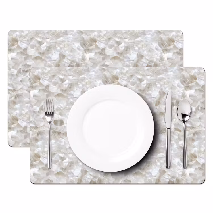 Wit - Penseelstreken - Reliëfeffect Placemat vinyl groot 368 -zzsfeer2_Kitchenyeah-website