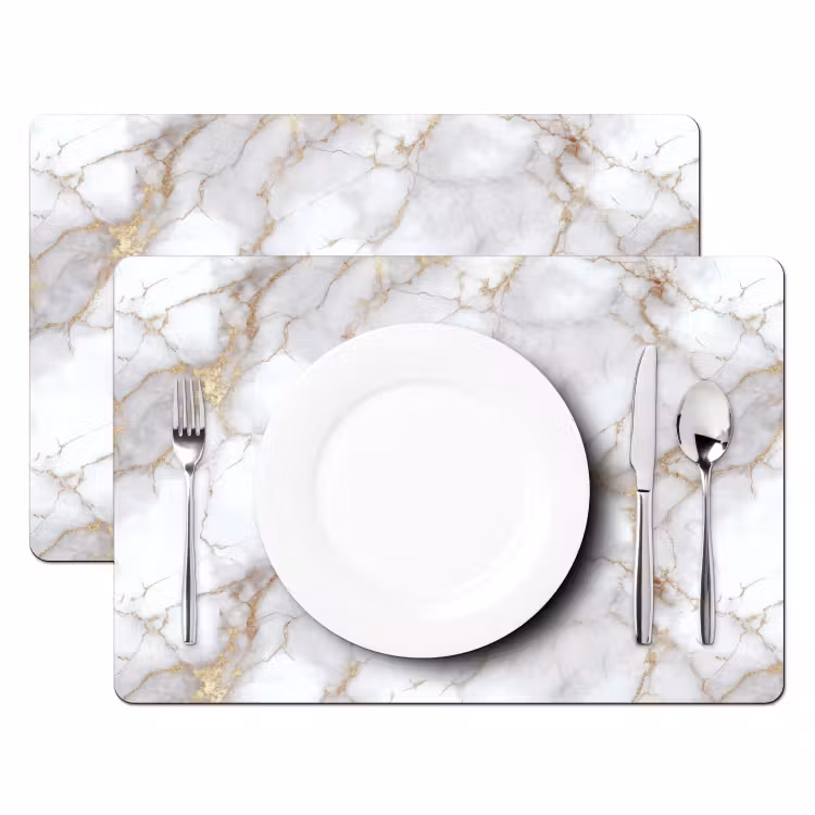 Wit - Goud - Marmer - Grijs Placemat vinyl groot 368 -zzsfeer2_Kitchenyeah-website