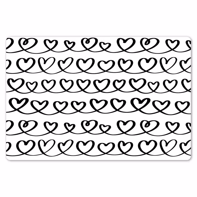 Wit - Harten -  Verweven - Zwart Placemat vinyl groot 368 -zzsfeer1_Kitchenyeah-website
