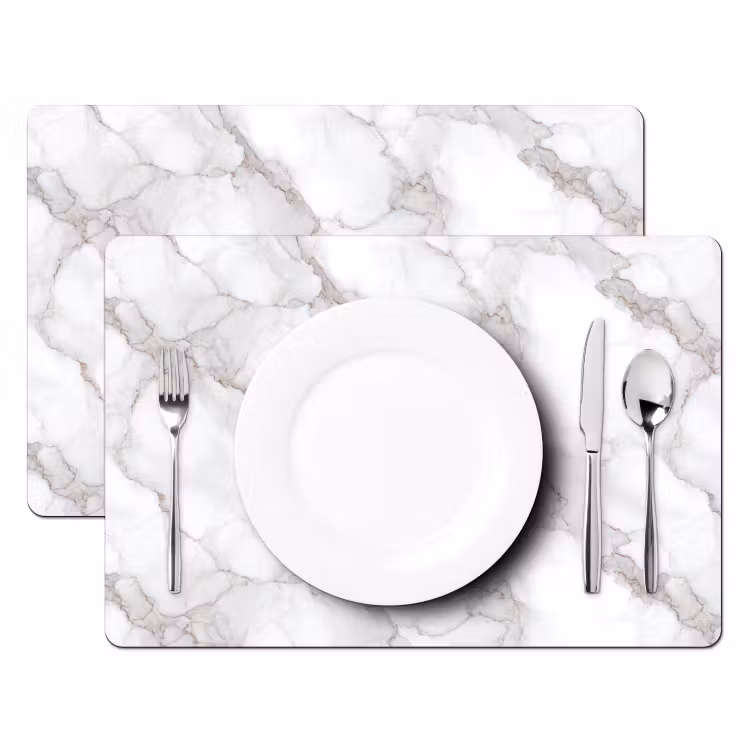 Wit - Marmer - Bruin Placemat vinyl groot 368 -zzsfeer2_Kitchenyeah-website