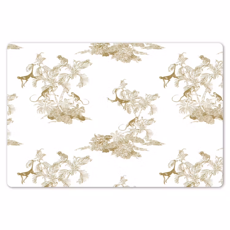 Wit - Apen - Beige Placemat vinyl groot 368 -zzsfeer1_Kitchenyeah-website