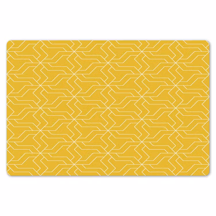 Wit - Geel - Patroon - Geometrisch Placemat vinyl groot 368 -zzsfeer1_Kitchenyeah-website