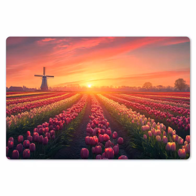 Windmolen - Zonsondergang - Landschap Placemat vinyl groot -zzsfeer1_Kitchenyeah-website
