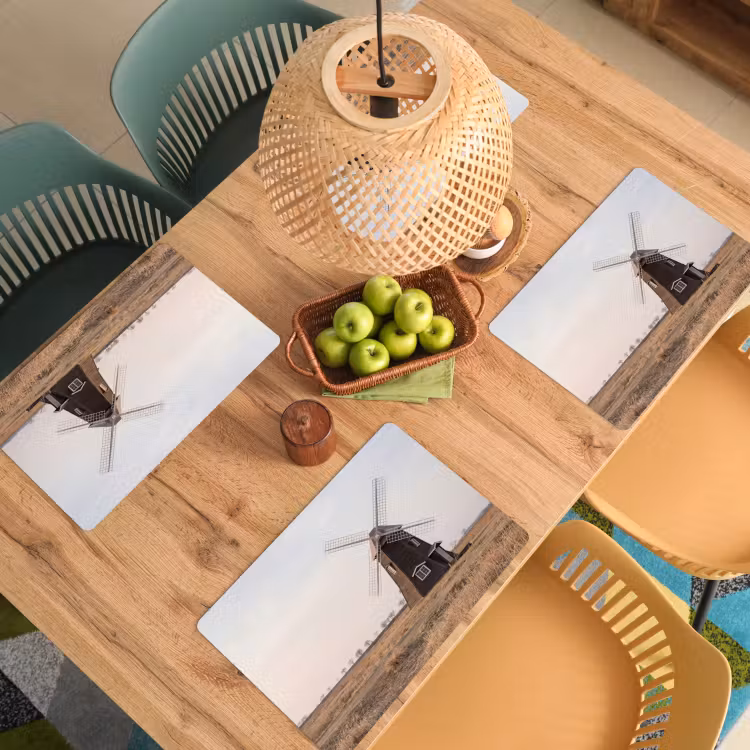 Windmolens - Landschap - Veld Placemat vinyl groot -zzsfeer5_Kitchenyeah-website