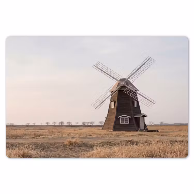 Windmolens - Landschap - Veld Placemat vinyl groot -zzsfeer1_Kitchenyeah-website