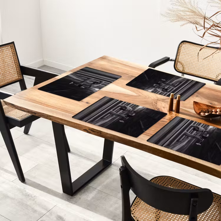 Wijnfles - Glas - Handen - Raam Placemat vinyl groot -zzsfeer4_Kitchenyeah-website