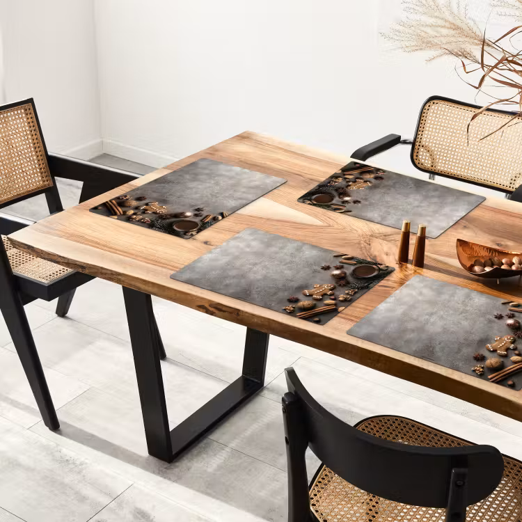 Winter - Kerst - Beton - Gingerbread man Placemat vinyl groot -zzsfeer4_Kitchenyeah-website