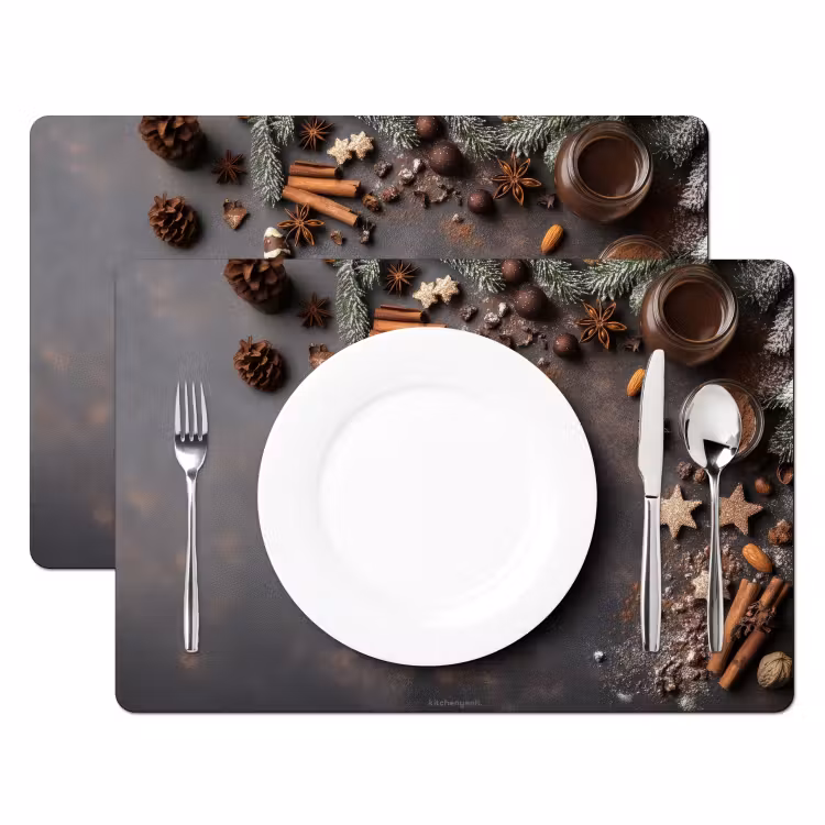 Winter - Kerst - Specerijen - Beton Placemat vinyl groot -zzsfeer2_Kitchenyeah-website