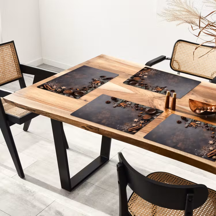 Winter - Kerst - Specerijen - Beton Placemat vinyl groot -zzsfeer4_Kitchenyeah-website