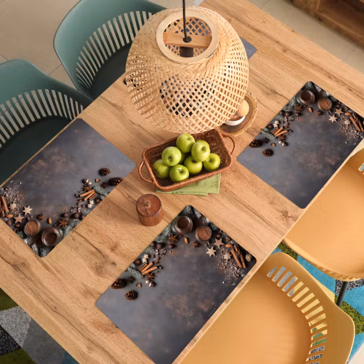 Winter - Kerst - Specerijen - Beton Placemat vinyl groot -zzsfeer5_Kitchenyeah-website