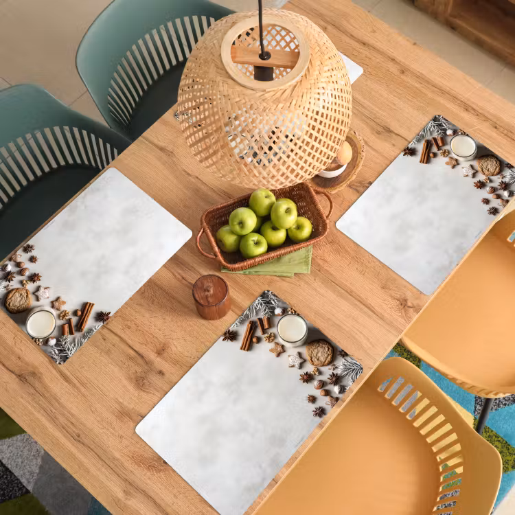 Winter - Kerst - Specerijen - Wit Placemat vinyl groot -zzsfeer5_Kitchenyeah-website