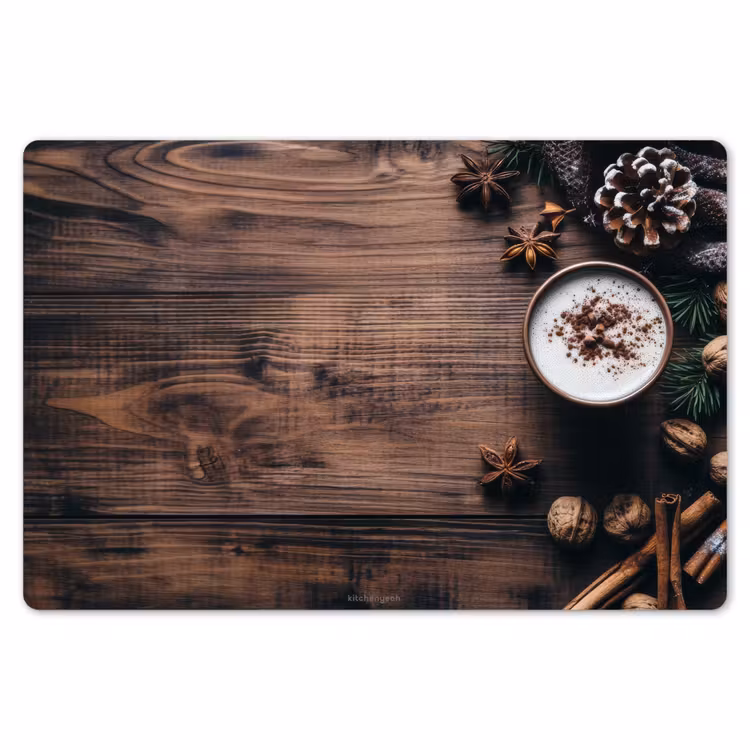 Winter - Houtlook - Stilleven Placemat vinyl groot -zzsfeer1_Kitchenyeah-website