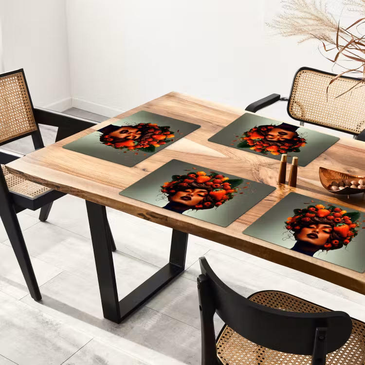 Vrouw - Chocolade - Frambozen - Aardbeien - Koekjes Placemat vinyl groot -zzsfeer4_Kitchenyeah-website