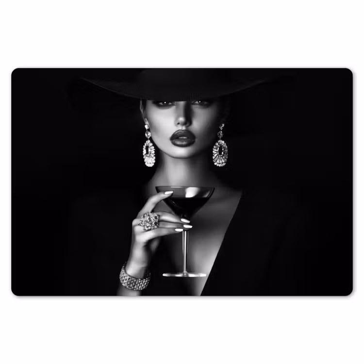 Vrouw - Cocktail - Chic Placemat vinyl groot -zzsfeer1_Kitchenyeah-website