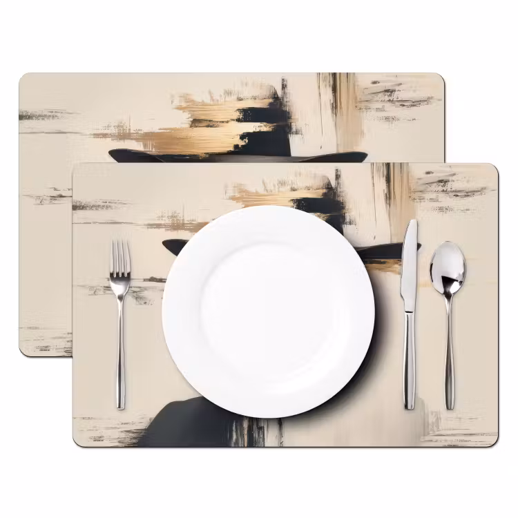 Vrouw - Hoed - Verf Placemat vinyl groot -zzsfeer2_Kitchenyeah-website