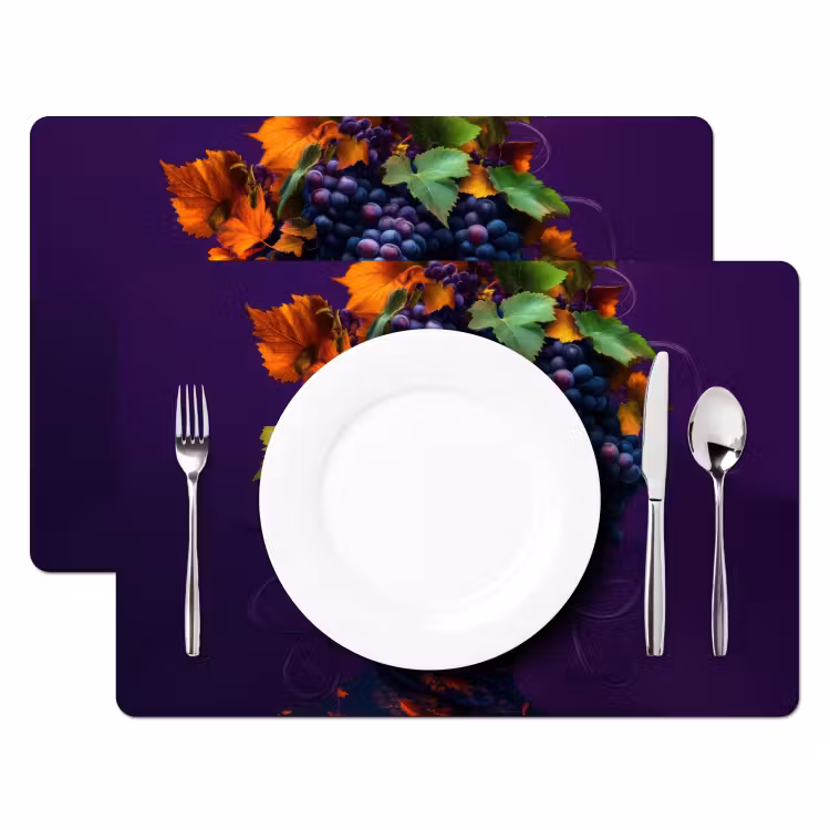 Vrouw - Paars - Druiven Placemat vinyl groot -zzsfeer2_Kitchenyeah-website