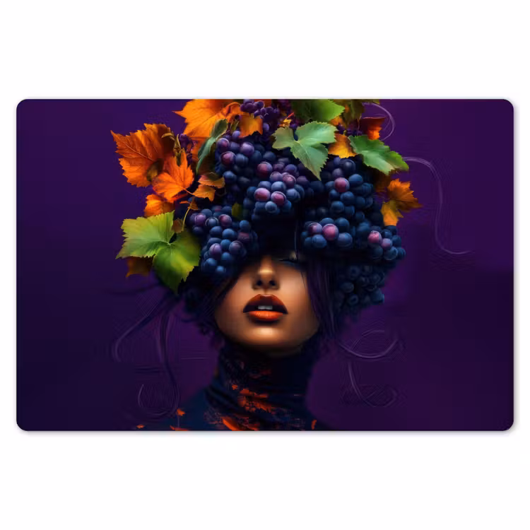 Vrouw - Paars - Druiven Placemat vinyl groot -zzsfeer1_Kitchenyeah-website