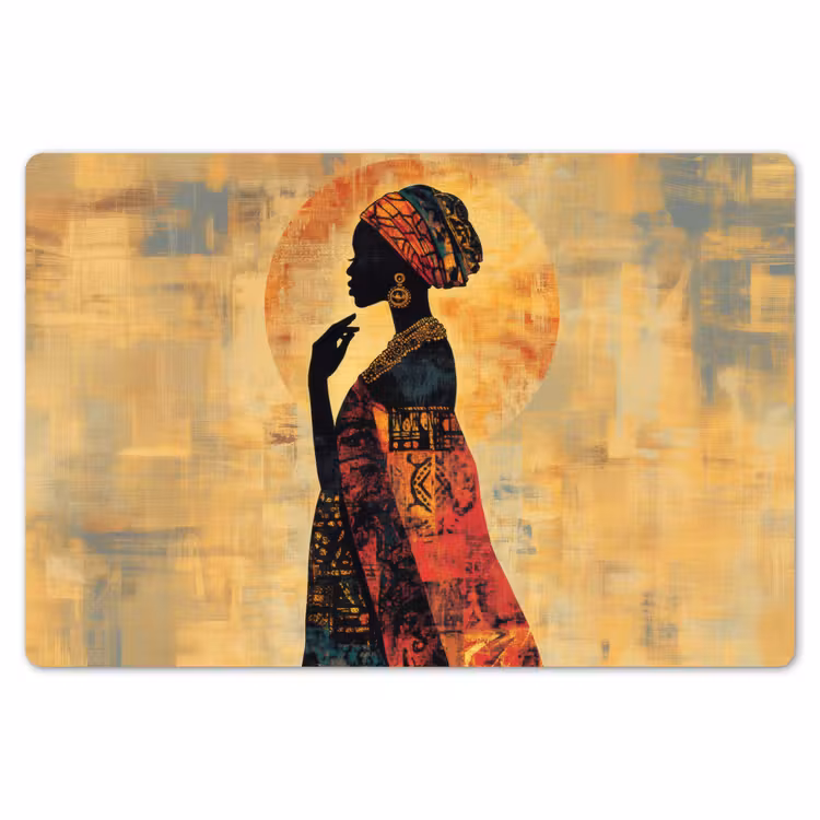 Vrouw - Silhouet - Patronen - Sierlijk Placemat vinyl groot -zzsfeer1_Kitchenyeah-website