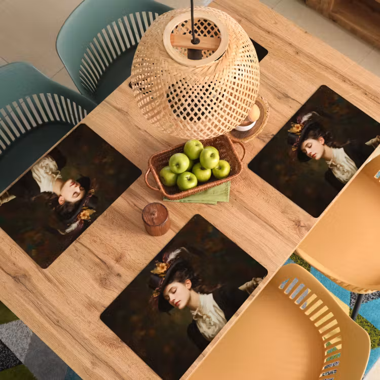 Vrouw - Victoriaans - Portret Placemat vinyl groot -zzsfeer5_Kitchenyeah-website