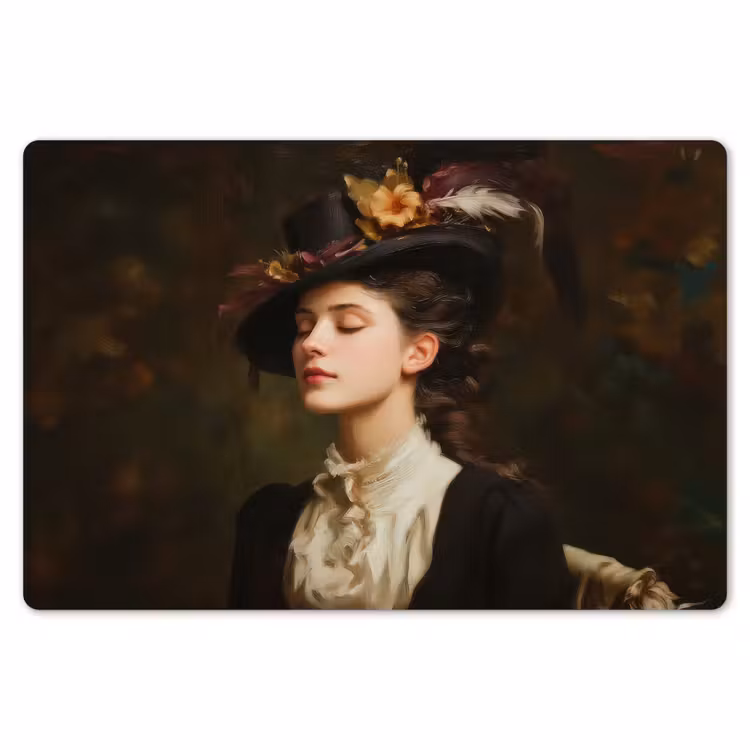Vrouw - Victoriaans - Portret Placemat vinyl groot -zzsfeer1_Kitchenyeah-website