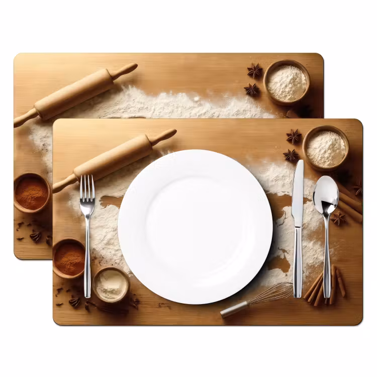 Hout - Wereldkaart - Bakken - Keuken Placemat vinyl groot -zzsfeer2_Kitchenyeah-website