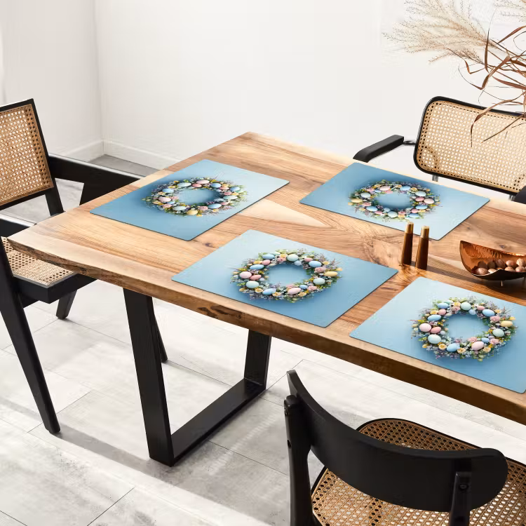 Krans - Eieren - Bloemen Placemat vinyl groot -zzsfeer4_Kitchenyeah-website
