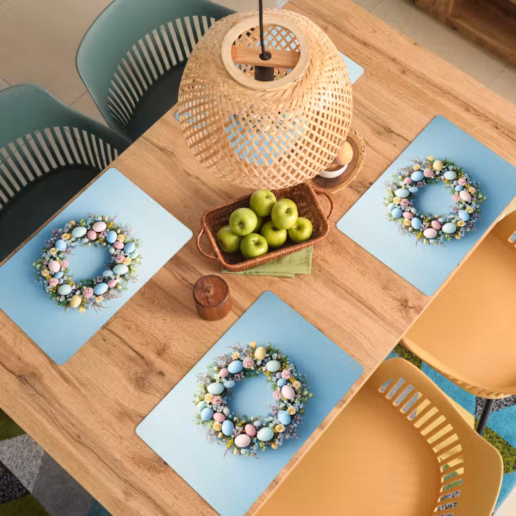 Krans - Eieren - Bloemen Placemat vinyl groot -zzsfeer5_Kitchenyeah-website