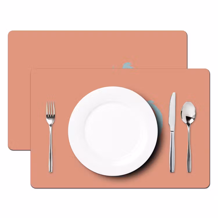 XOXO - Blauw - Perzikkleur Placemat vinyl groot -zzsfeer2_Kitchenyeah-website