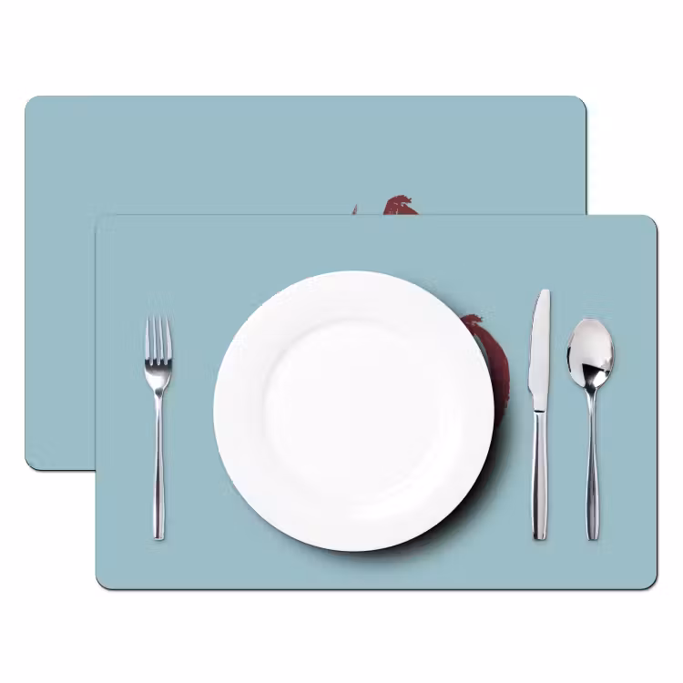 XOXO - Blauw - Rood Placemat vinyl groot -zzsfeer2_Kitchenyeah-website