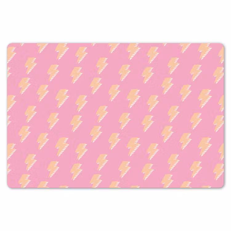 Geel - Bliksem - Roze Placemat vinyl groot 368 -zzsfeer1_Kitchenyeah-website
