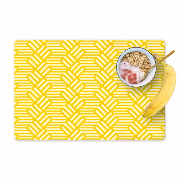Geel - Patroon - Geometrisch Placemat vinyl groot 368 -zzzproduct_Kitchenyeah-website