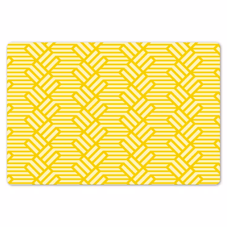Geel - Patroon - Geometrisch Placemat vinyl groot 368 -zzsfeer1_Kitchenyeah-website