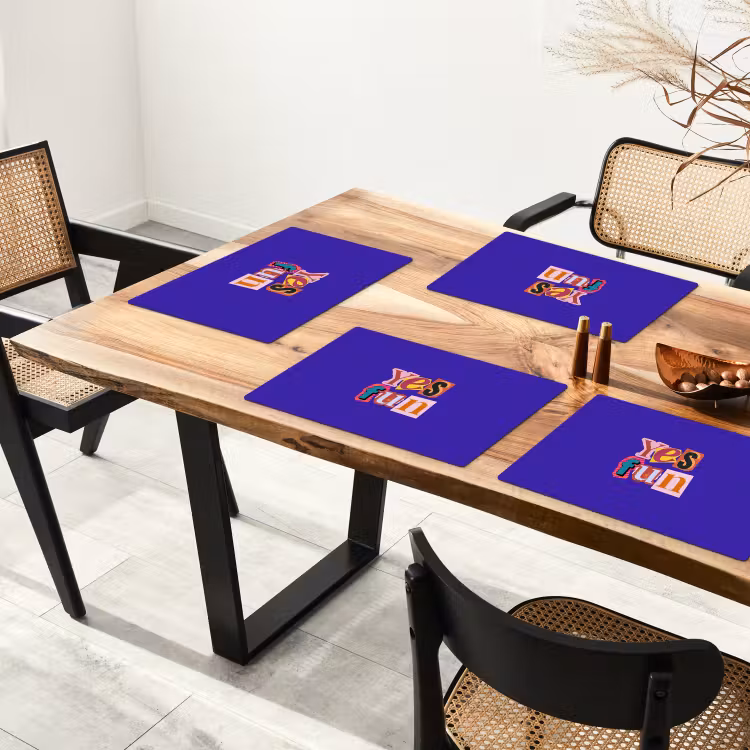 Yes fun - Kleurrijk - Collage-stijl Placemat vinyl groot -zzsfeer4_Kitchenyeah-website