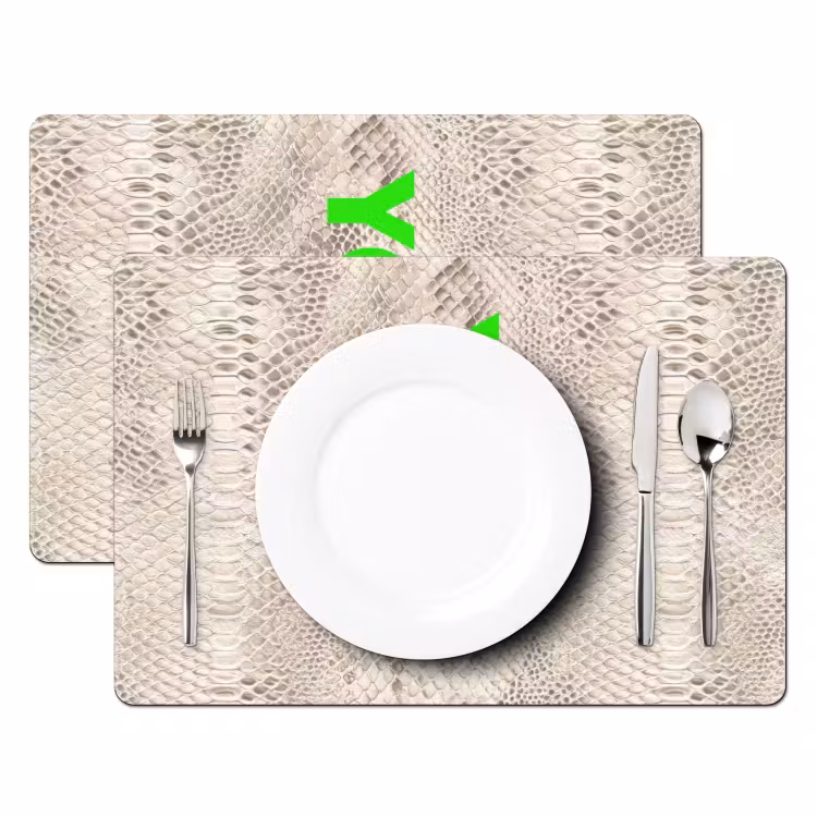 YOLO - Groen - Neon - Slangenprnt Placemat vinyl groot -zzsfeer2_Kitchenyeah-website