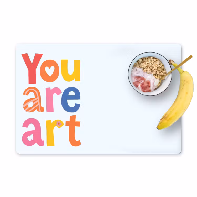You are art - Kleurrijk - Grafisch Placemat vinyl groot -zzzproduct_Kitchenyeah-website