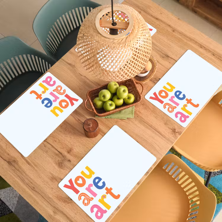 You are art - Kleurrijk - Grafisch Placemat vinyl groot -zzsfeer5_Kitchenyeah-website