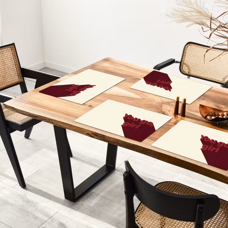 you go girl - 3D - Rood Placemat vinyl groot -zzsfeer4_Kitchenyeah-website