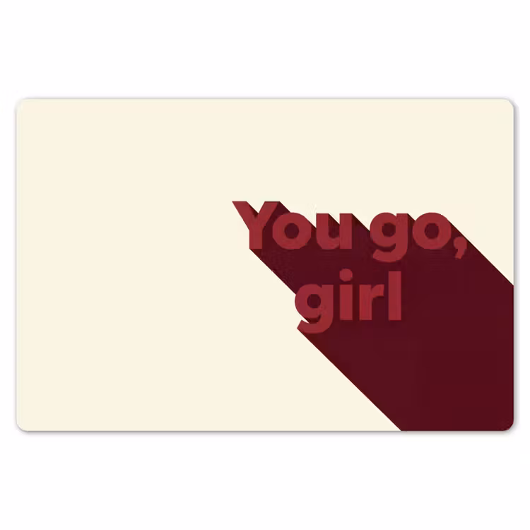 you go girl - 3D - Rood Placemat vinyl groot -zzsfeer1_Kitchenyeah-website