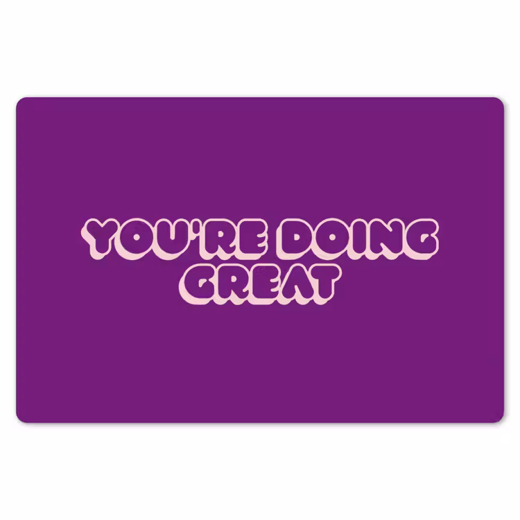 You're doing great - Paars - Bubble letters Placemat vinyl groot -zzsfeer1_Kitchenyeah-website