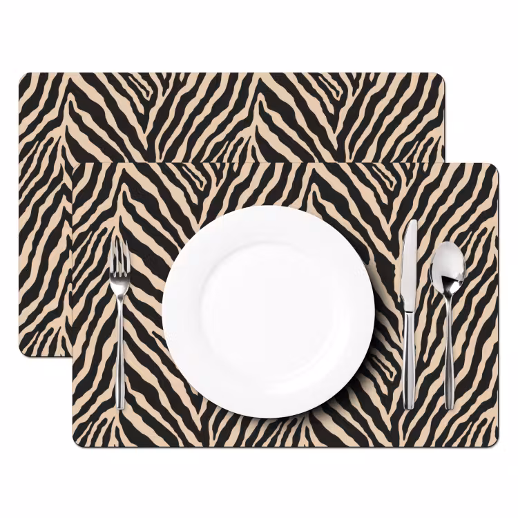 Zebra - Klassiek - Zwart Placemat vinyl groot 368 -zzsfeer2_Kitchenyeah-website
