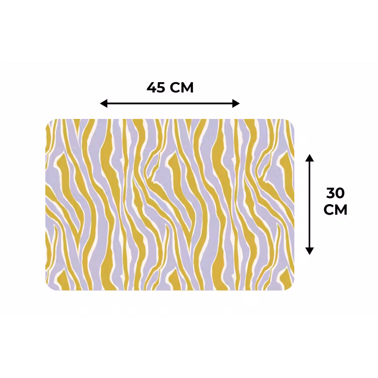 Zebra - Modern - Meerkleurig Placemat vinyl groot 368 -specs