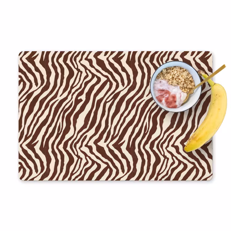 Zebra - Patroon - Zwart - Wit Placemat vinyl groot 368 -zzzproduct_Kitchenyeah-website