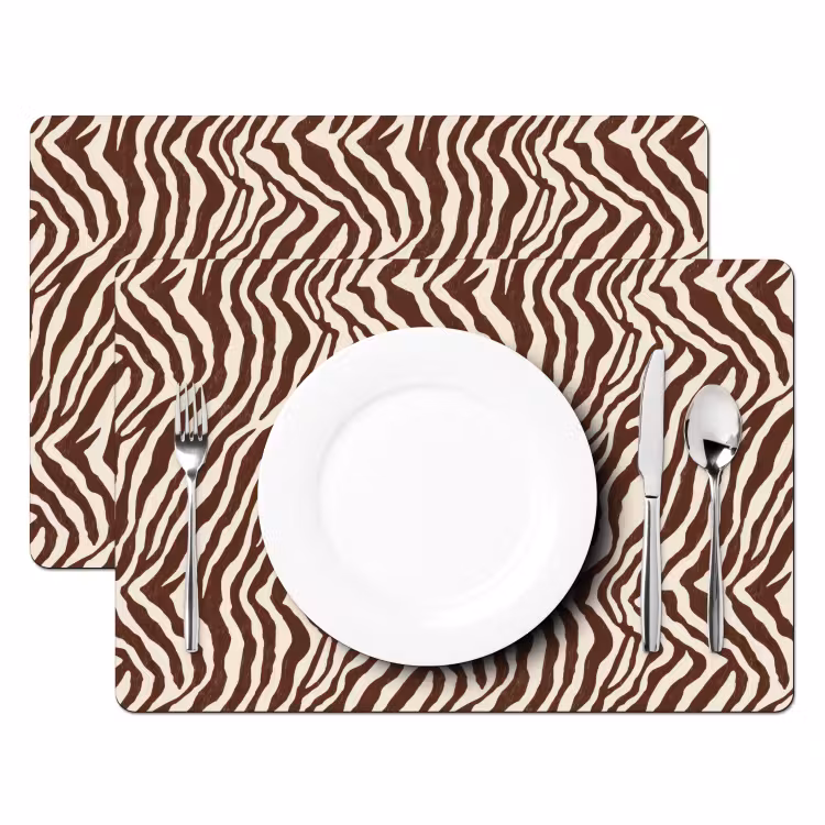 Zebra - Patroon - Zwart - Wit Placemat vinyl groot 368 -zzsfeer2_Kitchenyeah-website