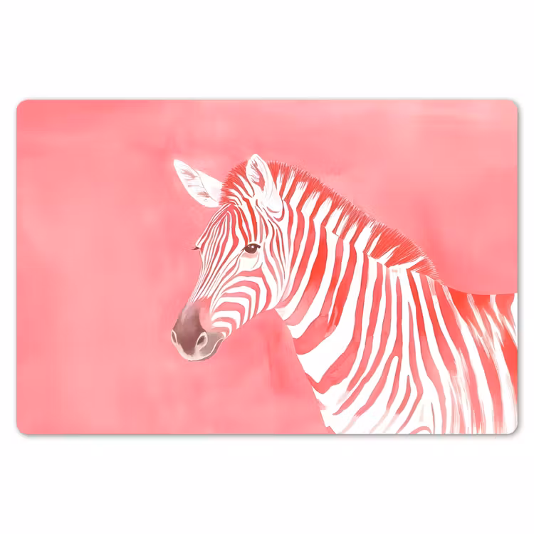 Zebra - Pink - Verf Placemat vinyl groot -zzsfeer1_Kitchenyeah-website