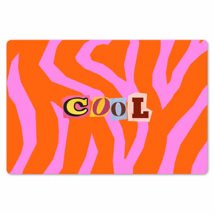 Zebraprint - Grafisch - COOL - Oranje Placemat vinyl groot -zzsfeer1_Kitchenyeah-website