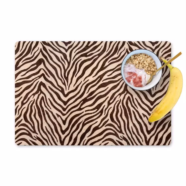 Zebra - Strepen - Bruin Placemat vinyl groot -zzzproduct_Kitchenyeah-website