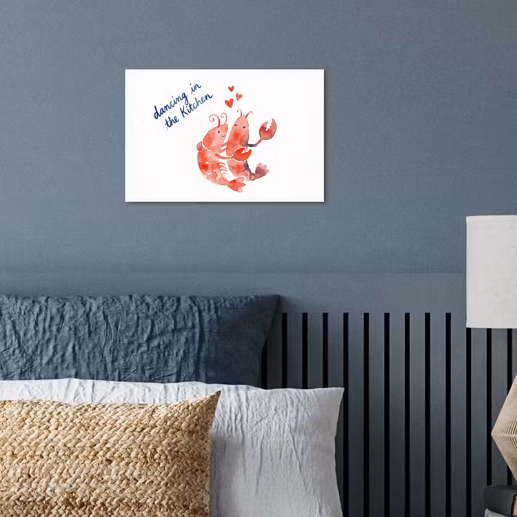 Dier - Dans - Liefde - Waterverf - Rood poster papier klein -sfeer2