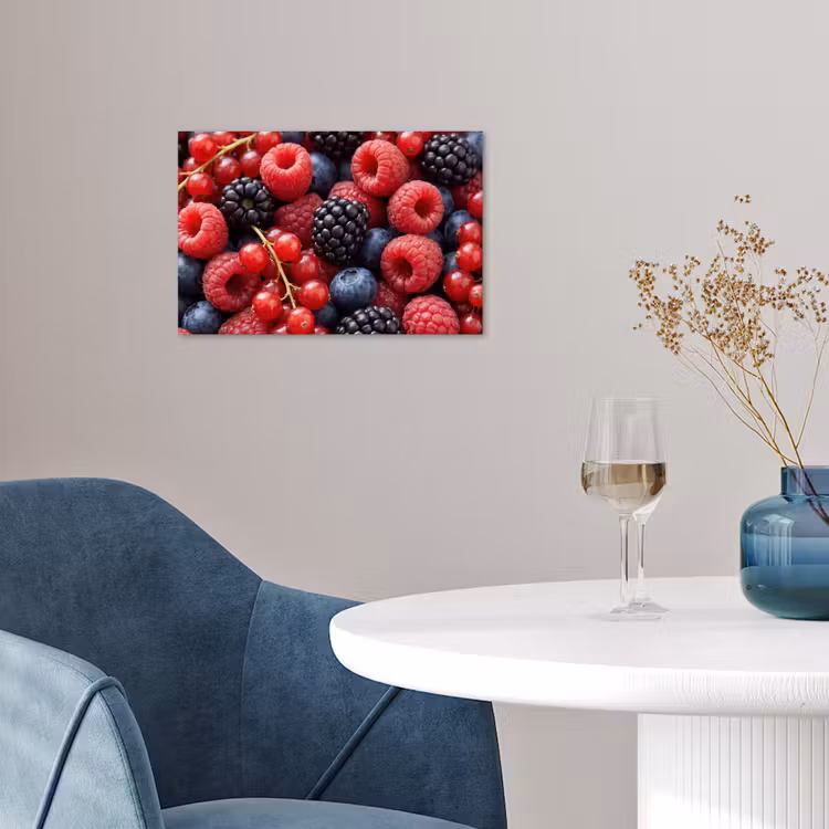 Bessen - Mix - Vers - Eten - Kleurrijk poster papier klein -sfeer3